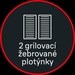 2 grilovací žebrované plotýnky